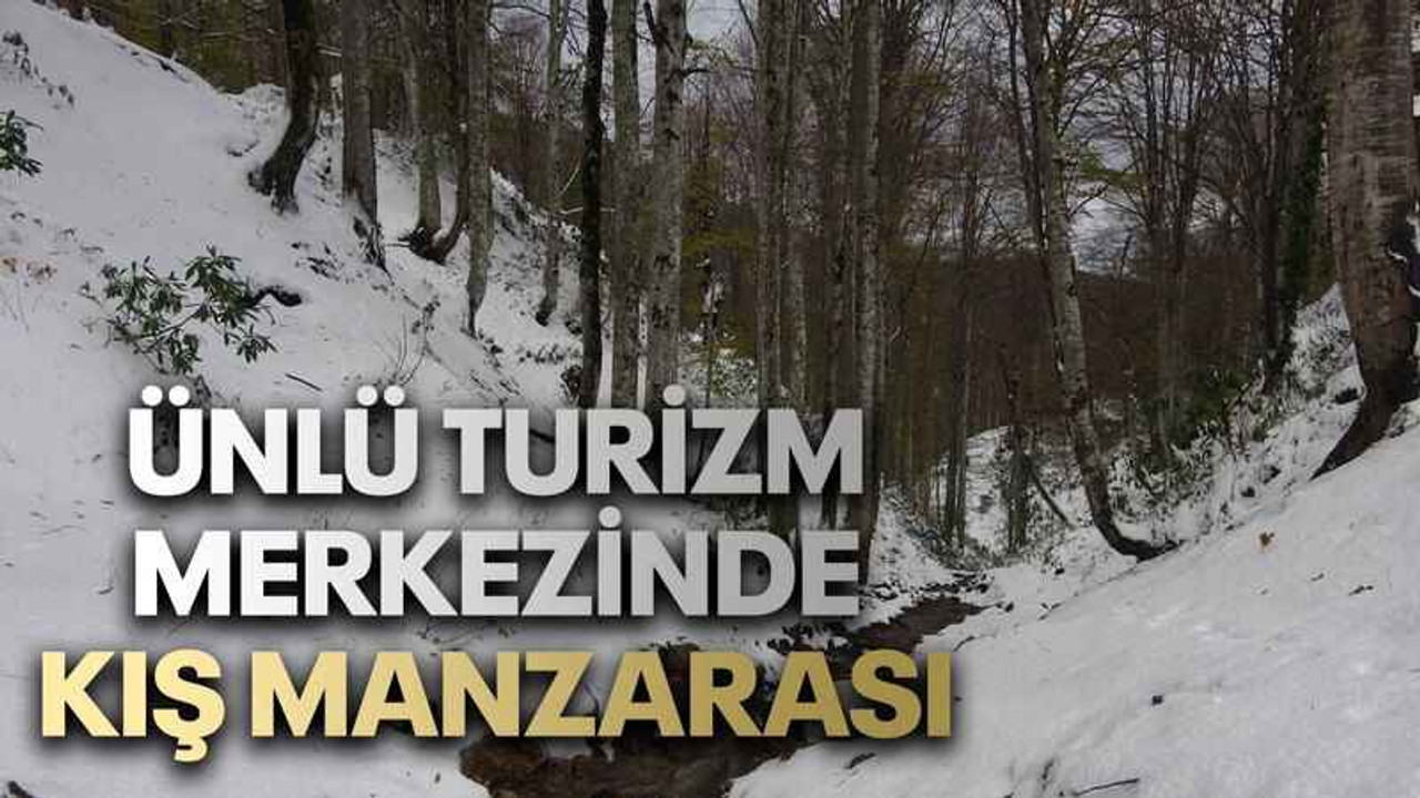 Ünlü turizm merkezinde kış manzarası